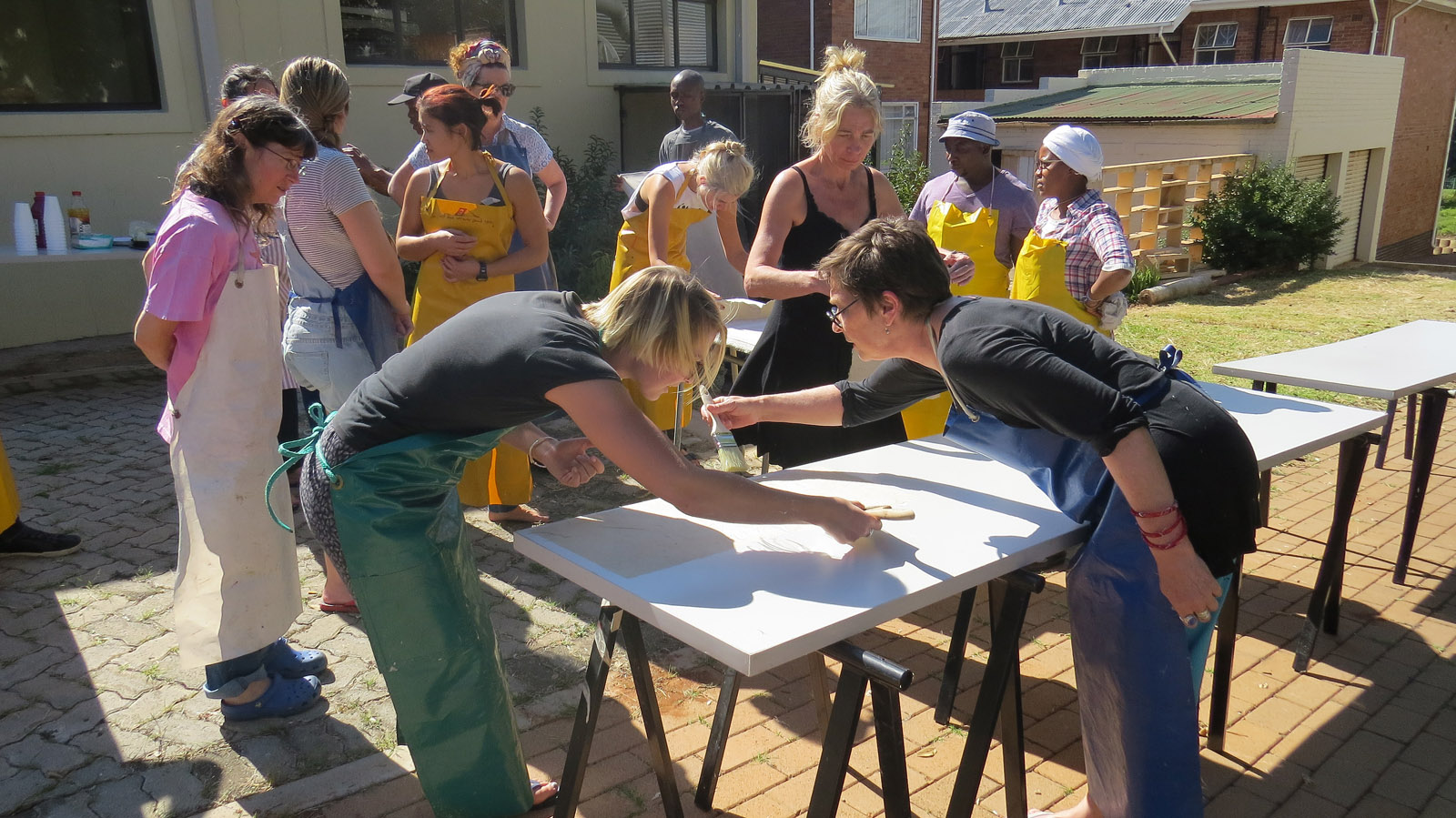 Click the image for a view of: Papermaking Workshop. Phumani Paper. Tuesday 21 March